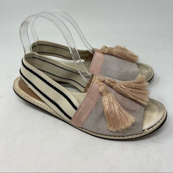 BETTYE BETTYE MULLER Women’s Pink ACE Tassel Slingback Sandals Flat Size 9 - Picture 1 of 11